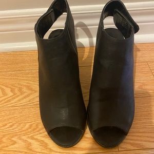 Peep Toe Mule Booties Size 8